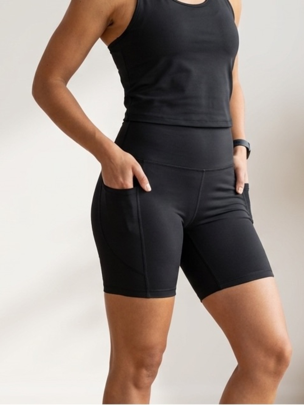 BALEAF Black High Waisted Biker Shorts with Pockets Plus Size 3XL